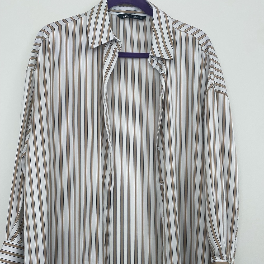 Stripped silk blouse